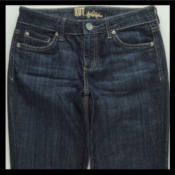 KUT From The Kloth Wide Leg Flare Jeans sz 2 #1344 - Picture 3 of 8